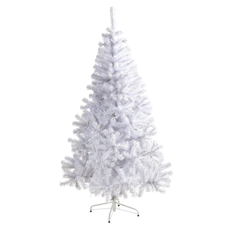 6' White Artificial Christmas Tree with 680 Bendable Branches-Christmas Tree-Parc Decor