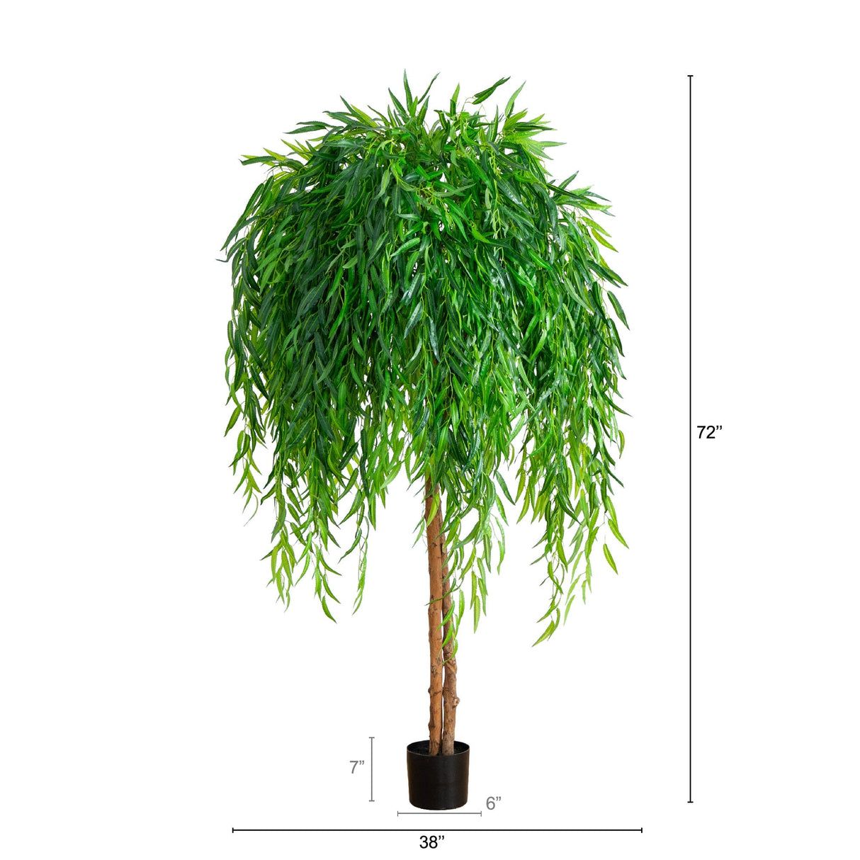 6’ Willow Artificial Tree (Real Touch)-Tree-Parc Decor