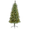 6’ Wisconsin Slim Snow Tip Pine Artificial Christmas Tree with 300 Clear LED Lights-Christmas Tree-Parc Decor