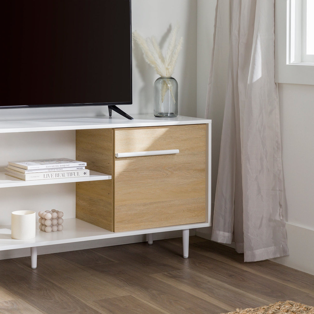 60" 2-Door Modern Media Console-Entertainment-Parc Decor