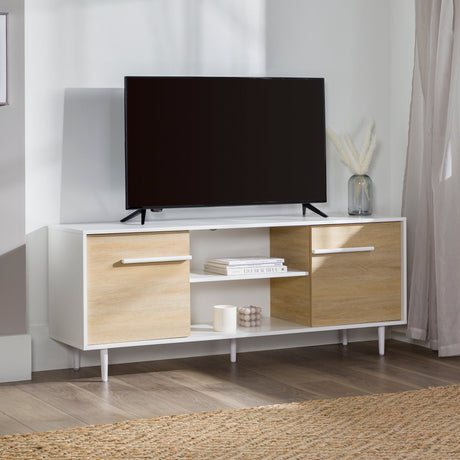 60" 2-Door Modern Media Console-Entertainment-Parc Decor