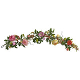 60'' Mixed Peony & Berry Garland-Parc Decor