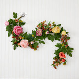 60'' Mixed Peony & Berry Garland-Parc Decor