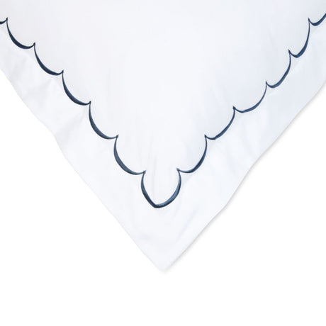 600 Thread Count Scallop Embroidered Euro Sham Pairs-Parc Decor