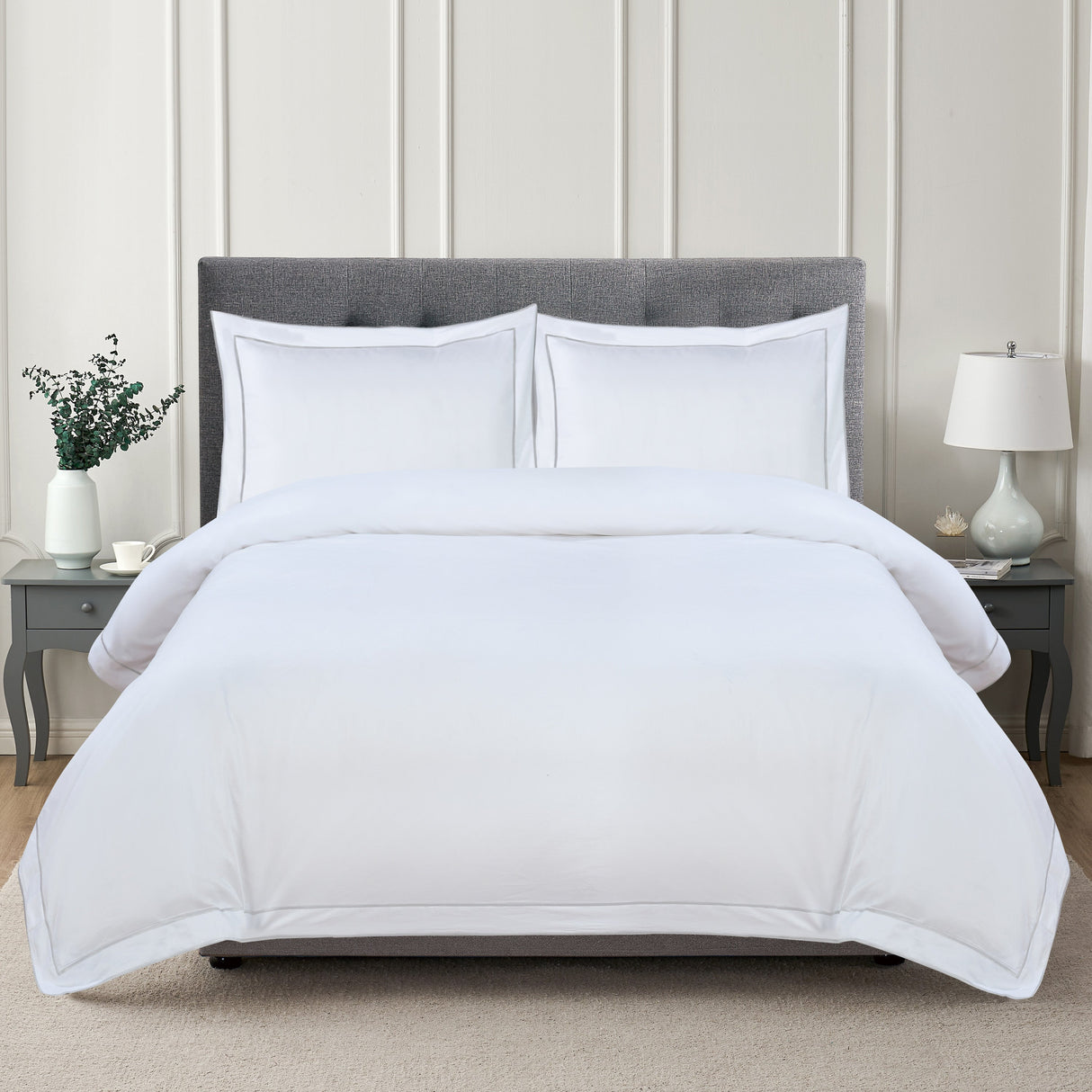 600 Thread Count Framed Sateen Embroidered Cotton Duvet Set-Duvet-Parc Decor