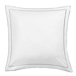 600 Thread Count Framed Sateen Embroidered Cotton Euro Sham Pair