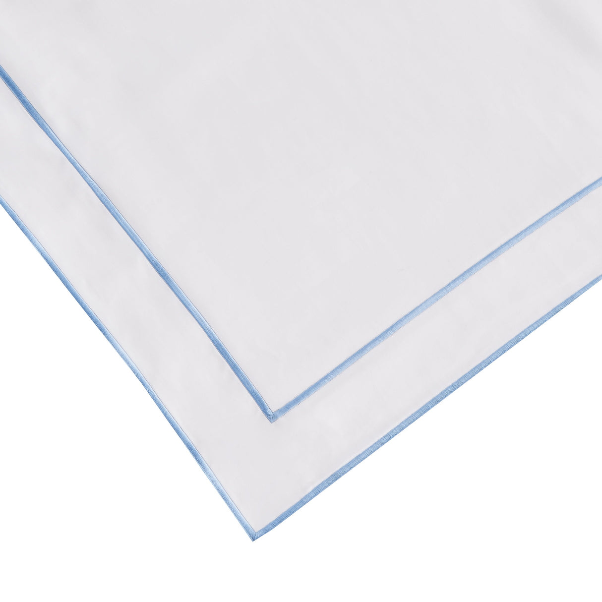 600 Thread Count Framed Sateen Embroidered Cotton Euro Sham Pair-Pillowcase-Parc Decor