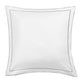 600 Thread Count Framed Sateen Embroidered Cotton Euro Sham Pair-Pillowcase-Parc Decor