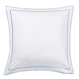 600 Thread Count Framed Sateen Embroidered Cotton Euro Sham Pair-Pillowcase-Parc Decor