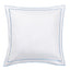600 Thread Count Framed Sateen Embroidered Cotton Euro Sham Pair
