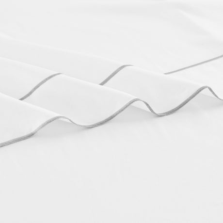 600 Thread Count Framed Sateen Embroidered Cotton Pillowcase Pair