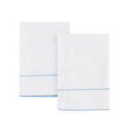 600 Thread Count Framed Sateen Embroidered Cotton Pillowcase Pair