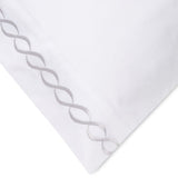 600 Thread Count Rope Embroidered Pillowcase Pair