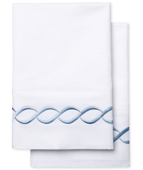 600 Thread Count Rope Embroidered Pillowcase Pair
