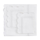 600 Thread Count Scallop Rope Embroidered Cotton Duvet Set