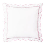 600 Thread Count Scallop Rope Embroidered Cotton Euro Sham Pair