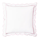 600 Thread Count Scallop Rope Embroidered Cotton Euro Sham Pair