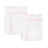 600 Thread Count Scallop Rope Embroidered Cotton Euro Sham Pair
