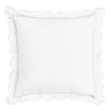 600 Thread Count Scallop Rope Embroidered Cotton Euro Sham Pair