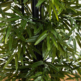 61” Bamboo Artificial Tree with Black Trunks in Slate Planter (Indoor/Outdoor)-Parc Decor