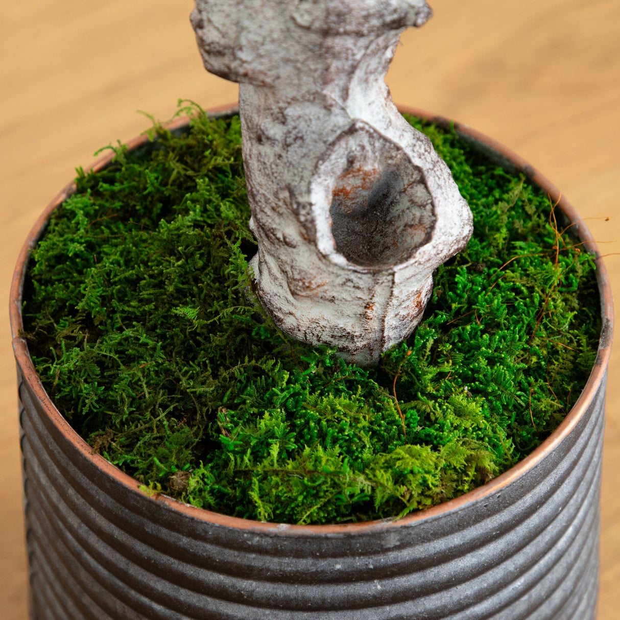 62” Olive Artificial Tree in Ribbed Metal Planter-Parc Decor