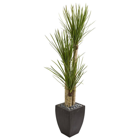 63” Yucca Artificial Tree in Black Planter-Parc Decor