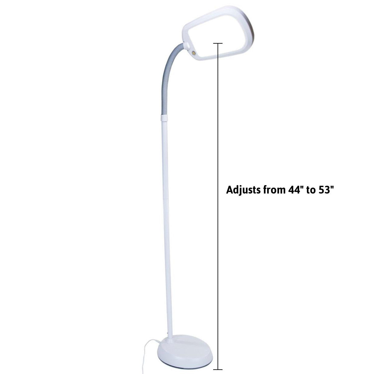 63"H Slim Design LED Bright Reader Natural Daylight Full Spectrum Floor Lamp Grey