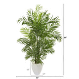 64” Areca Palm Artificial Tree in White Planter (Indoor/Outdoor)-Parc Decor