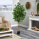64” Ficus Artificial Tree UV Resistant (Indoor/Outdoor)-Parc Decor