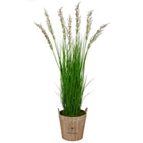 64” Wheat Grass Artificial Plant in Farmhouse Planter-Parc Decor