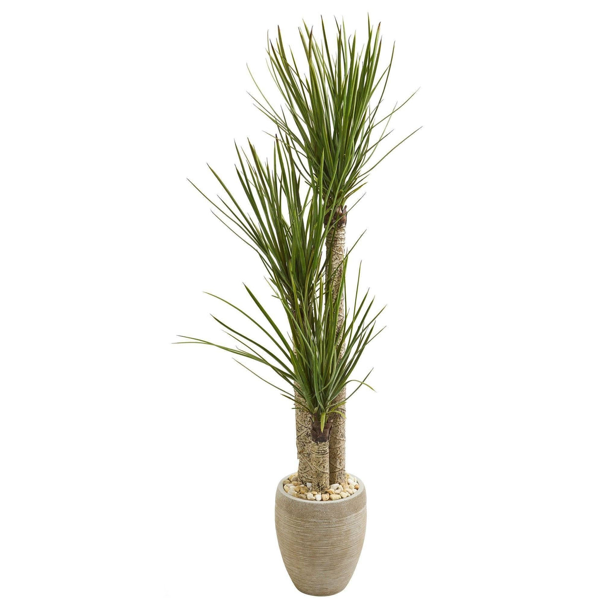 64” Yucca Artificial Tree in Sand Colored Planter-Parc Decor