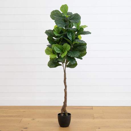 64” Fiddle Leaf Artificial Tree (Real Touch)-Tree-Parc Decor