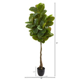 65” Artificial Rubber Leaf Tree (Real Touch)-Parc Decor
