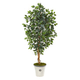 65” Ficus Artificial Tree in Decorative Planter-Parc Decor