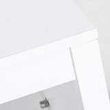 66" Modern LED TV Stand Entertainment Center with Glass Shelves for Living Room-电视柜-Parc Decor