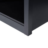 66" Modern LED TV Stand Entertainment Center with Glass Shelves for Living Room-电视柜-Parc Decor