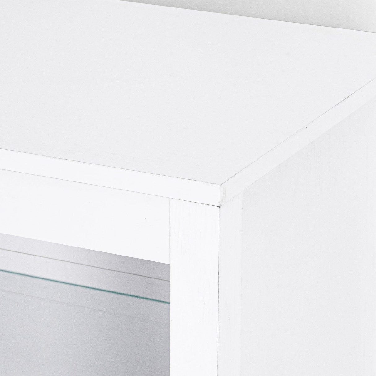 66" Modern LED TV Stand Entertainment Center with Glass Shelves for Living Room-电视柜-Parc Decor