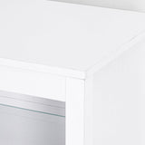 66" Modern LED TV Stand Entertainment Center with Glass Shelves for Living Room-电视柜-Parc Decor