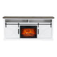 68" Farmhouse TV Stand with 23" Insert Opening Electric Fireplace-Parc Decor