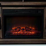 68" Farmhouse TV Stand with 23" Insert Opening Electric Fireplace-Parc Decor