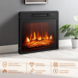 68" Farmhouse TV Stand with 23" Insert Opening Electric Fireplace-Parc Decor