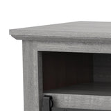68" Farmhouse TV Stand with 23" Insert Opening Electric Fireplace-Parc Decor