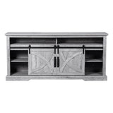 68" Farmhouse TV Stand with 23" Insert Opening Electric Fireplace-Parc Decor