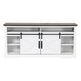 68" Farmhouse TV Stand with Double Sliding Barn Doors for Living Room-Parc Decor