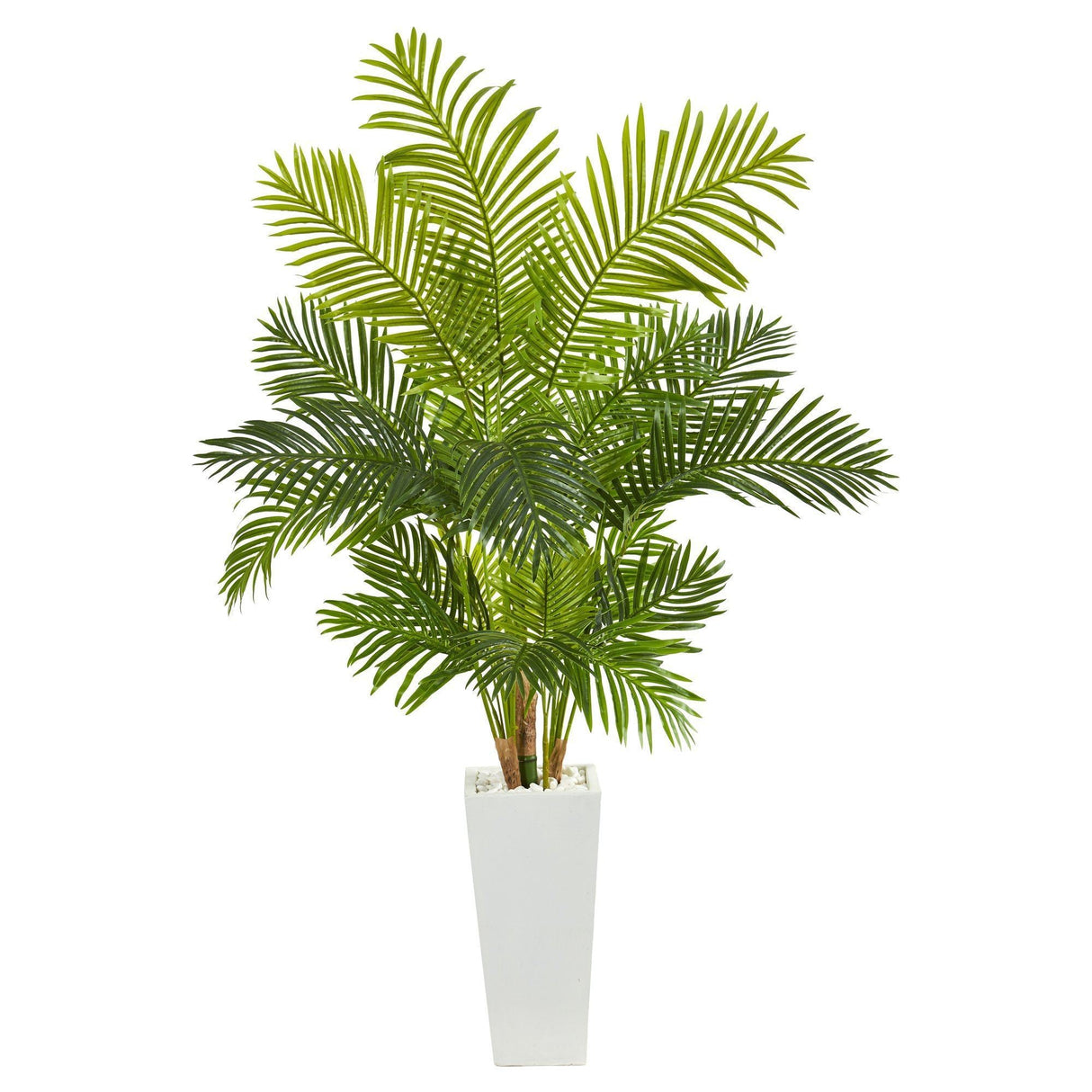 68” Hawaii Palm Artificial Tree in Tall White Planter-Parc Decor