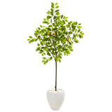 68” Lemon Artificial Tree in White Planter-Parc Decor