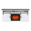 68" Farmhouse TV Stand with 23" Insert Opening Electric Fireplace