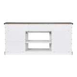 68" Farmhouse TV Stand with Double Sliding Barn Doors for Living Room