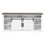 68" Farmhouse TV Stand with Double Sliding Barn Doors for Living Room