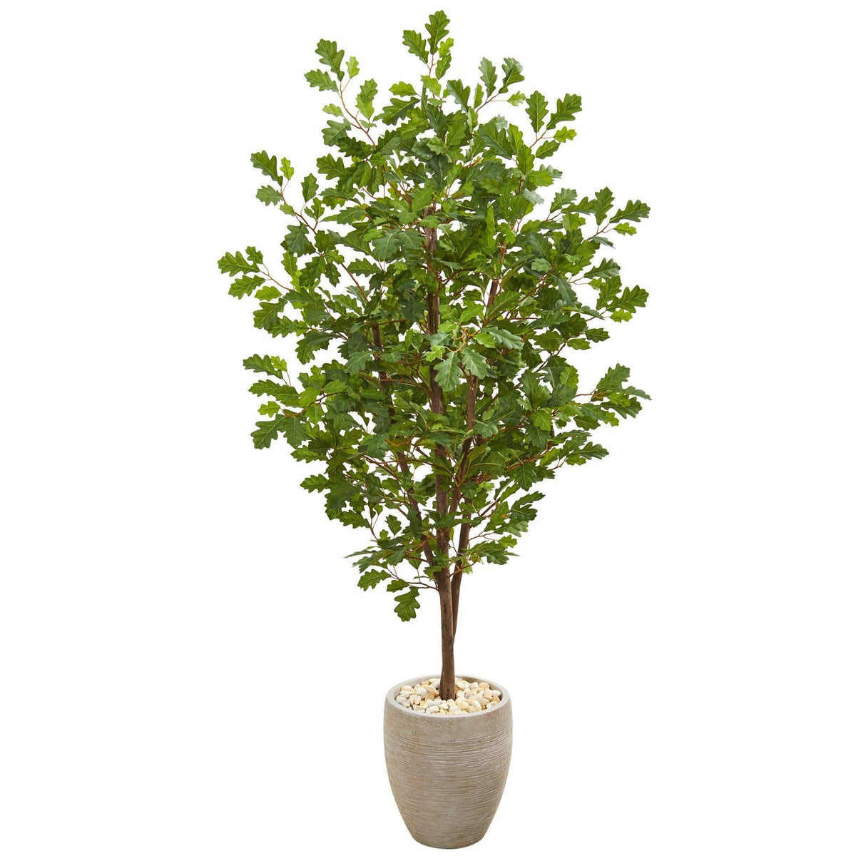 69” Oak Artificial Tree in Sand Colored Planter-Parc Decor